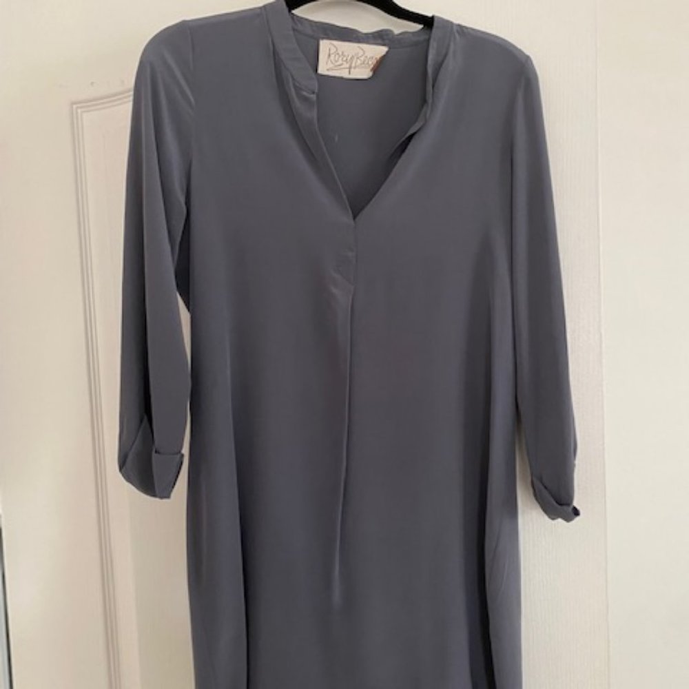 Rory Beca Grey 100% Silk Tunic